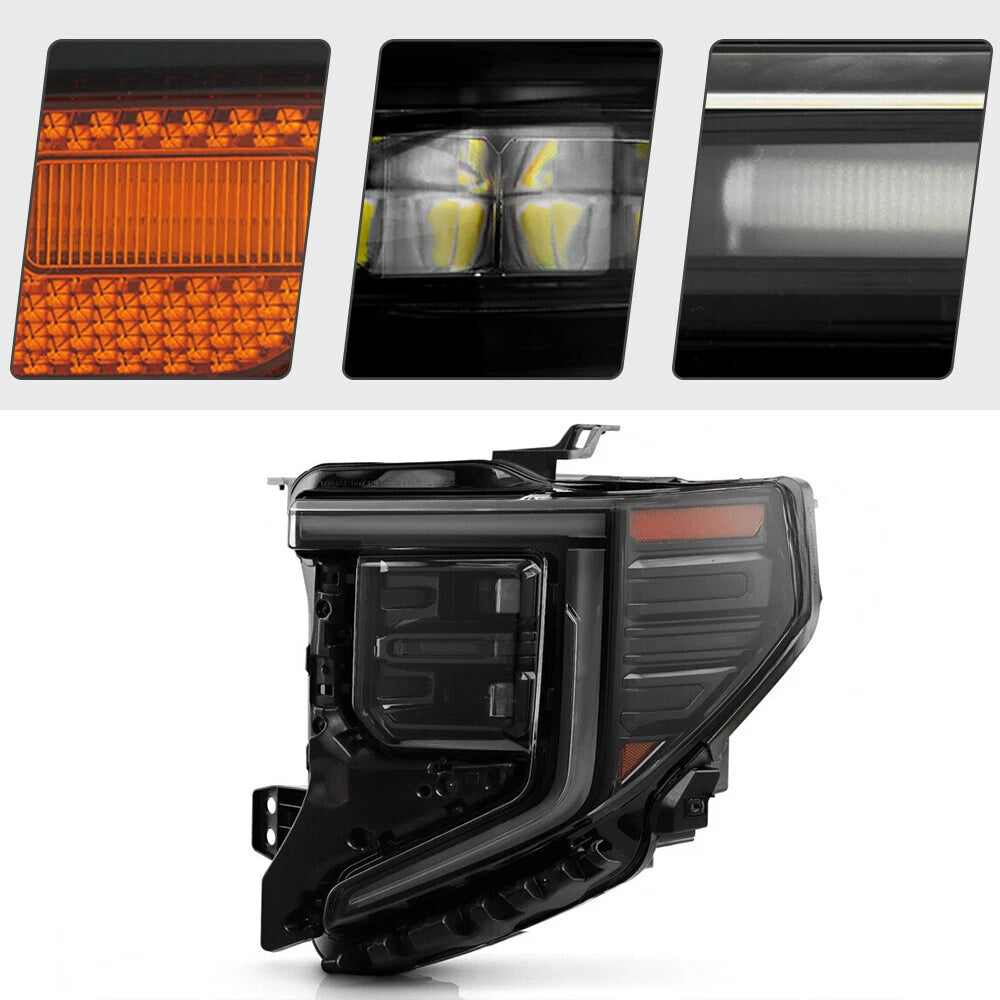 Full LED Headlight for GMC Sierra 1500 Elevation Pro SLE (2022–2026)