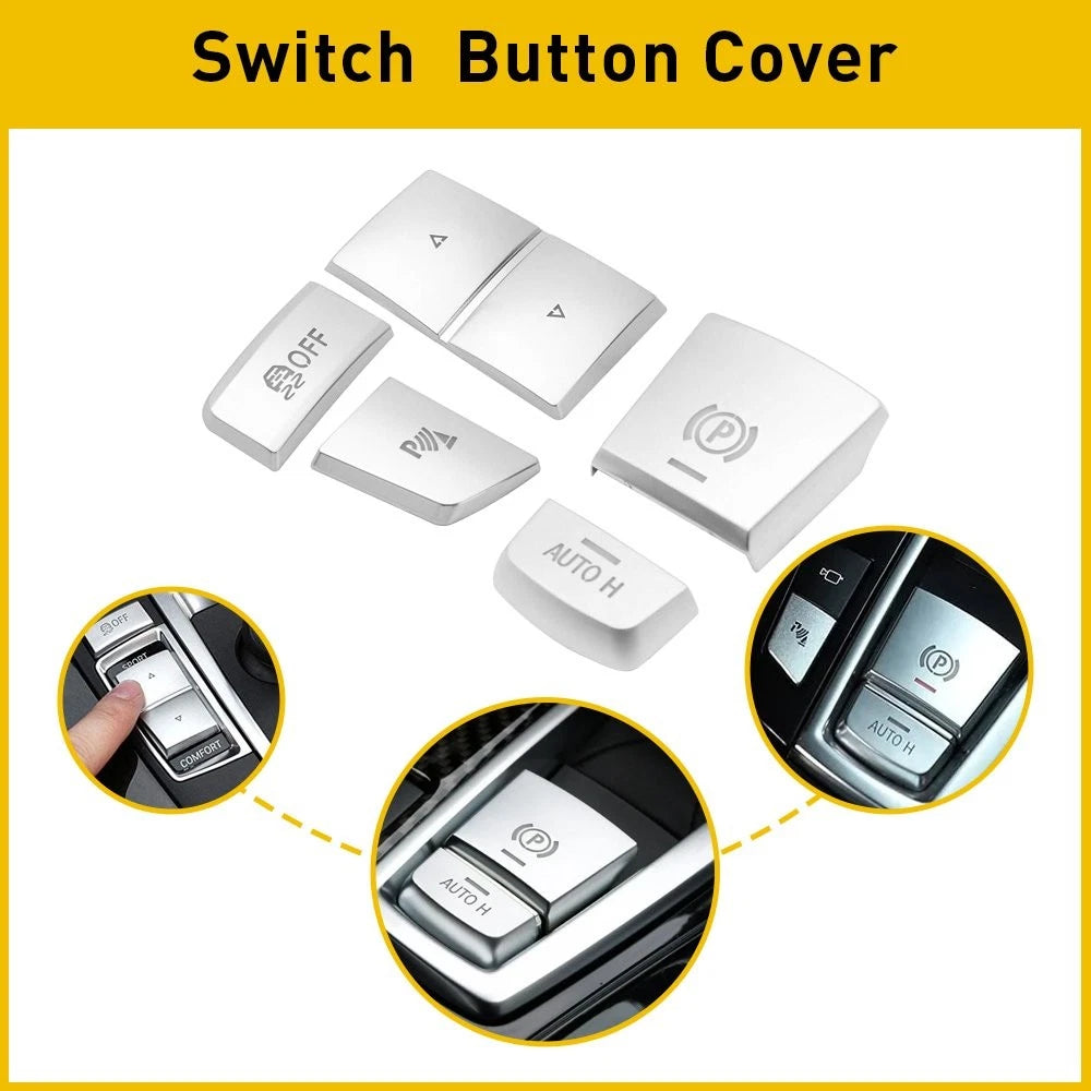 Handbrake Panel Gear Shift Switch Button Cover for BMW Series 5 F10 (2010–2017)