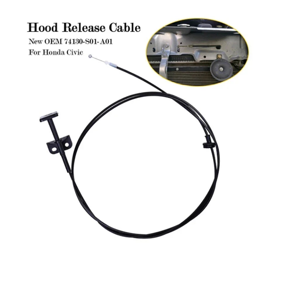 Hood Release Cable w/ Handle for Honda Civic (1996-2000)