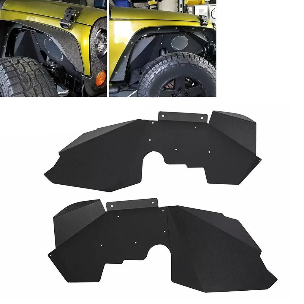 Front Inner Fender Liners for Jeep Wrangler JK JKU (2007–2019) Aluminum