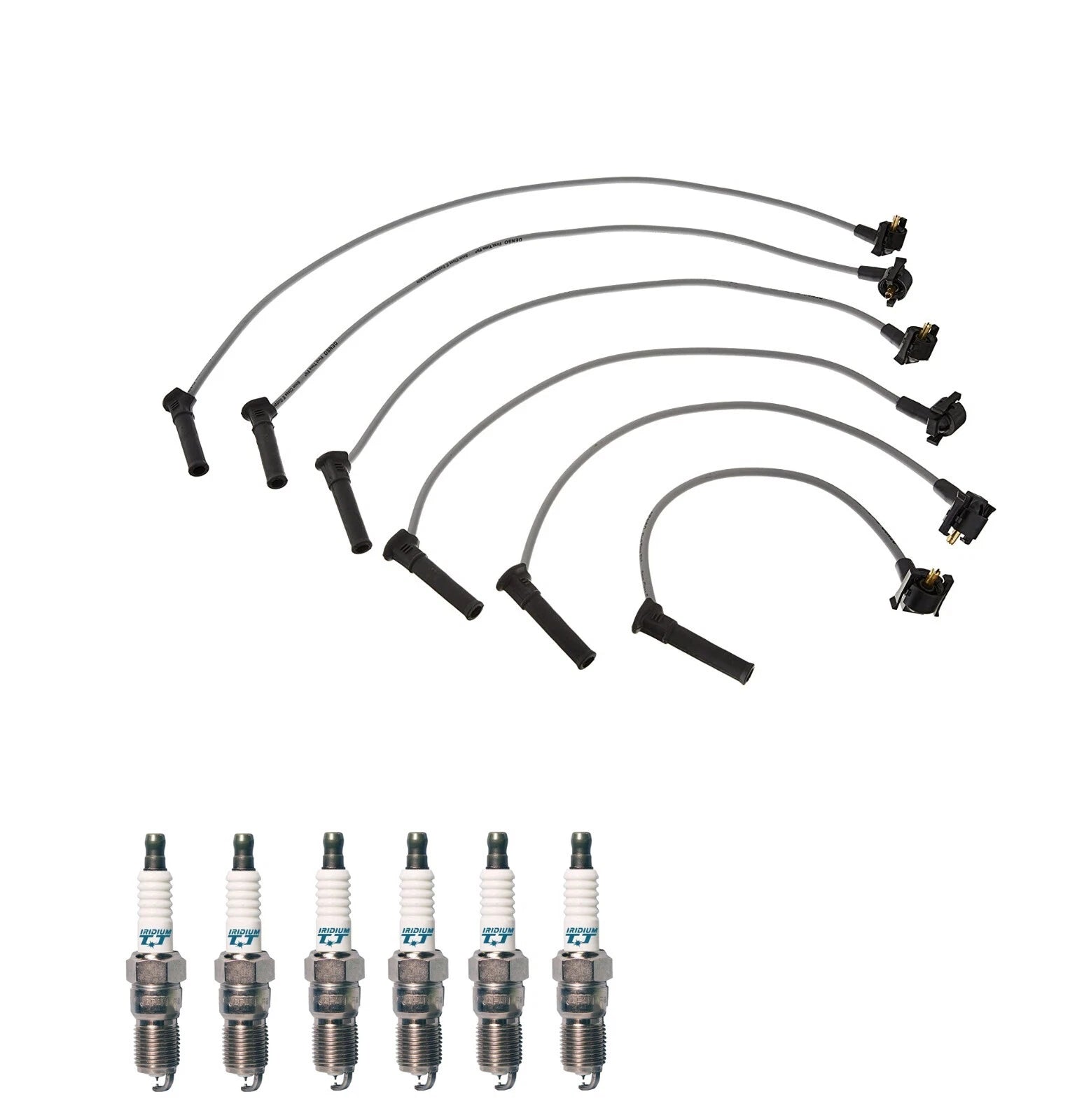Denso Wire Set & 6 Iridium TT Spark Plugs for Ford Mercury 4.0 V6 (1997–2008)