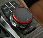 3D Red Metal iDrive Controller Knob Ring for BMW  (2010-2016)