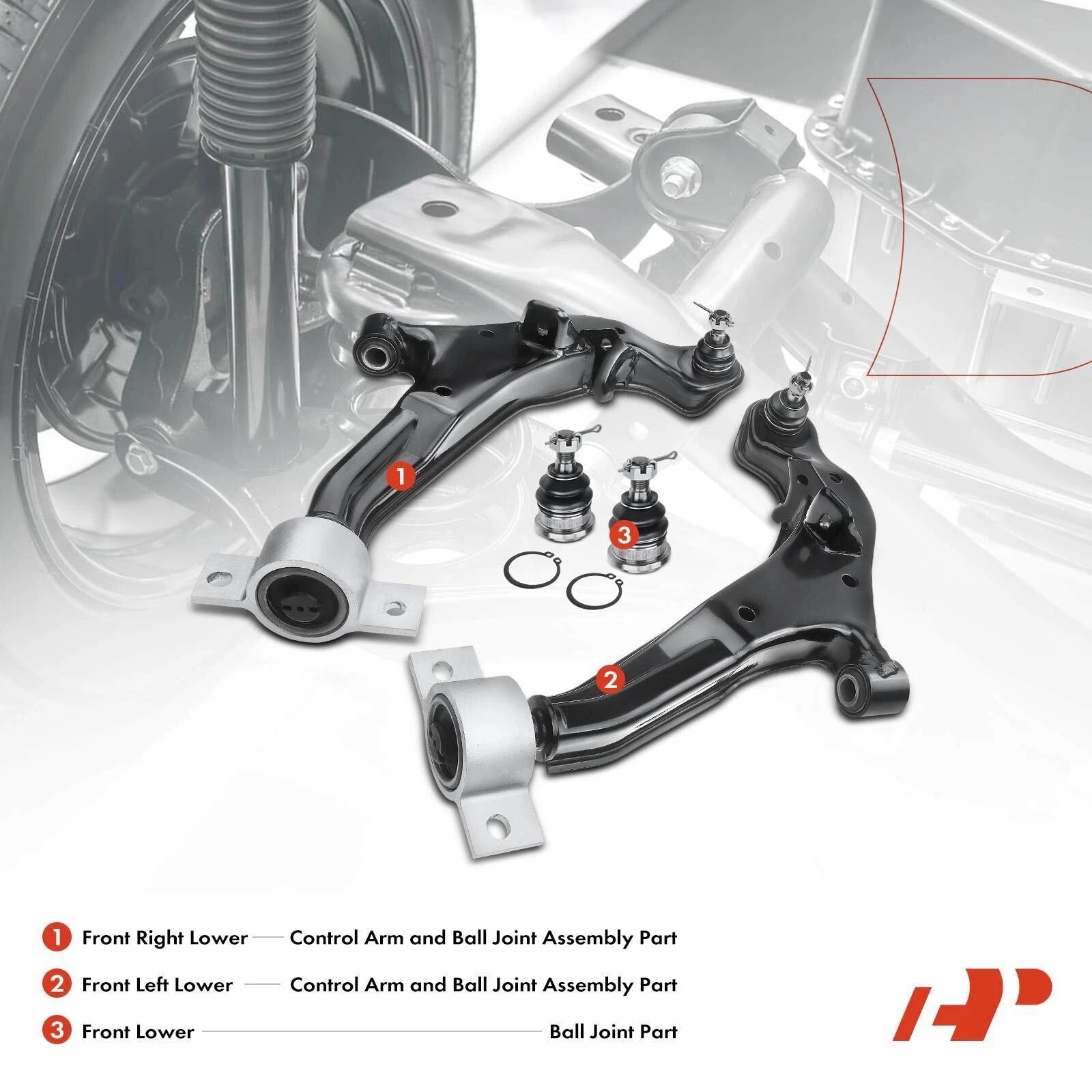 Set of 4 Front Lower Control Arms with Ball Joints for Nissan Maxima