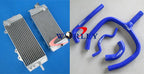 Aluminum Radiator + Blue Silicone Hoses for Kawasaki KXF250 KX250F (2011-2016)