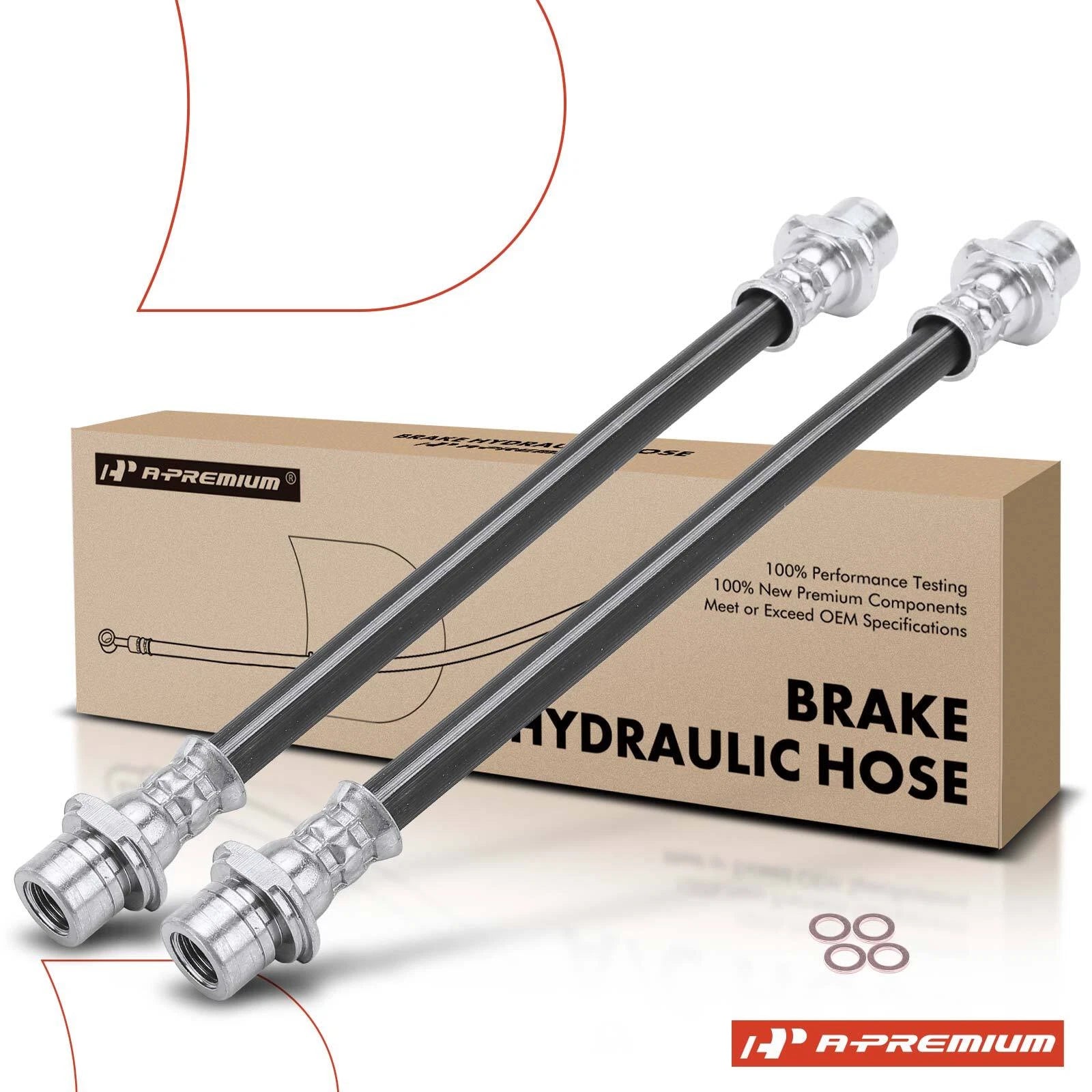 2x Rear Brake Hydraulic Hose for Toyota Corolla (2009–2019)