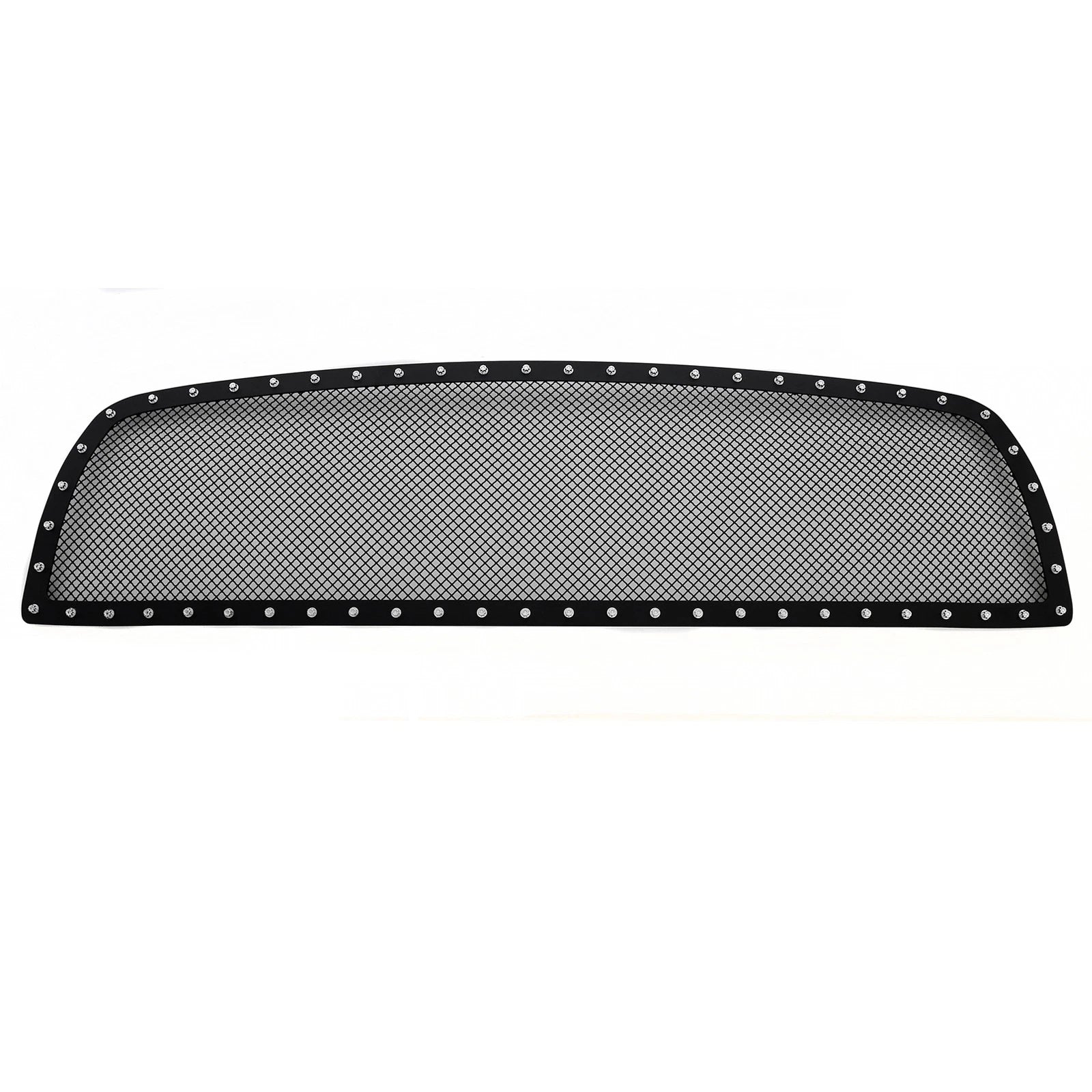 Set of 4 Upper Black Rivet Studs Grille Inserts for Dodge Ram 1500 (2009-2012)