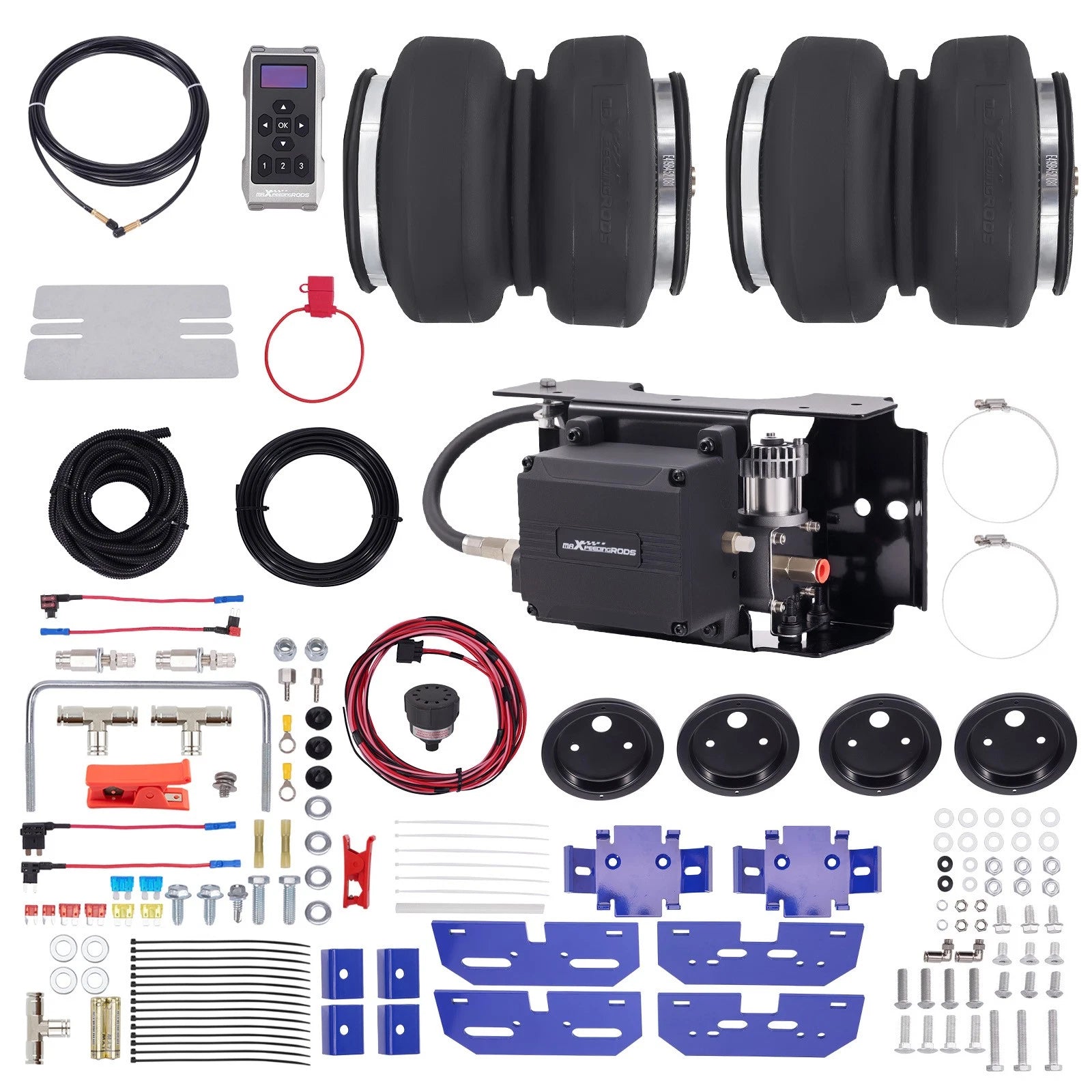 Air Spring Kit + Wireless Air Controller for Dodge Ram 1500 4WD (2002–2008)