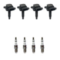 Set of 4 Ignition Coils & Spark Plugs for Audi A4, VW Passat (1996–2005)