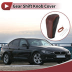 1 Pc Gear Shift Knob Cover for BMW 3 Series E90 Brown Faux Leather