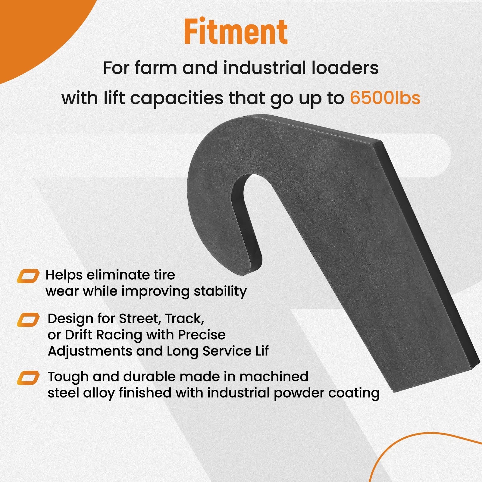 Set of 4 Mounting Brackets for Pin Type Loader Pallet Hook