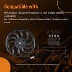 12" Electric Cooling Fan Assembly Universal 12V 180W
