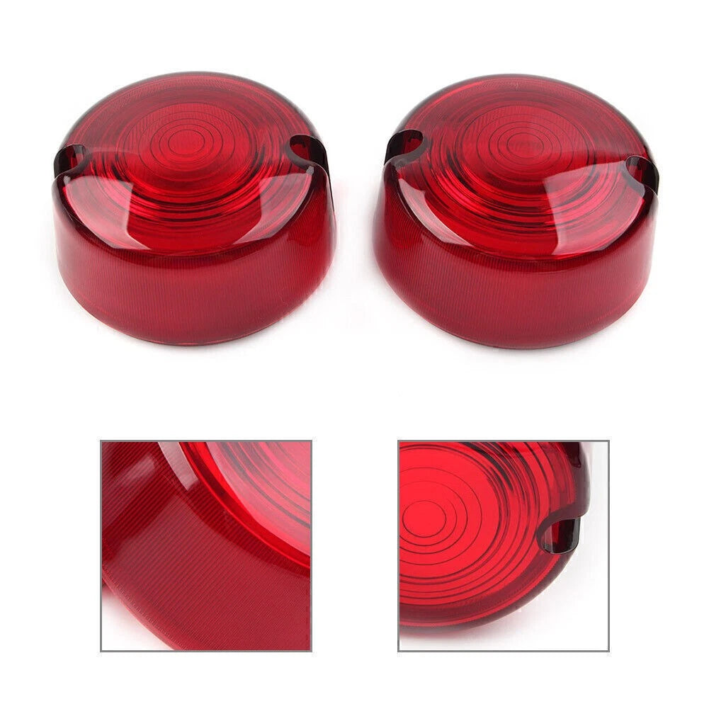 2X Turn Signal Lens Cover Red for Harley Dyna FXD FXR Sportster XLH 883 1200 FXST