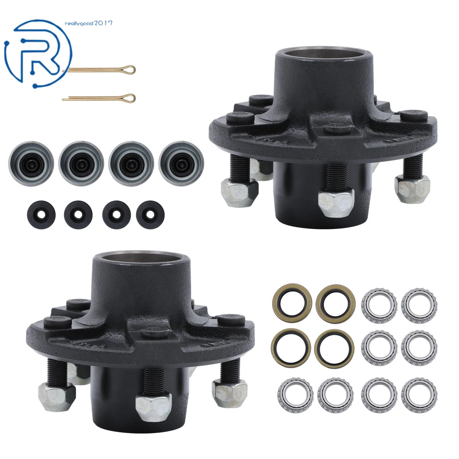 2 Pack Trailer Idler Hub Kits for 2000 lbs Spindle (1'' or 1-1/16'')