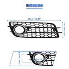 Pair Front Fog Light Grille Cover for Audi A4 B8 S-Line S4 (2008–2012)