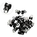 Set of 4 Rubber Lined Brake Pipe Clips for Universal Applications (7mm)