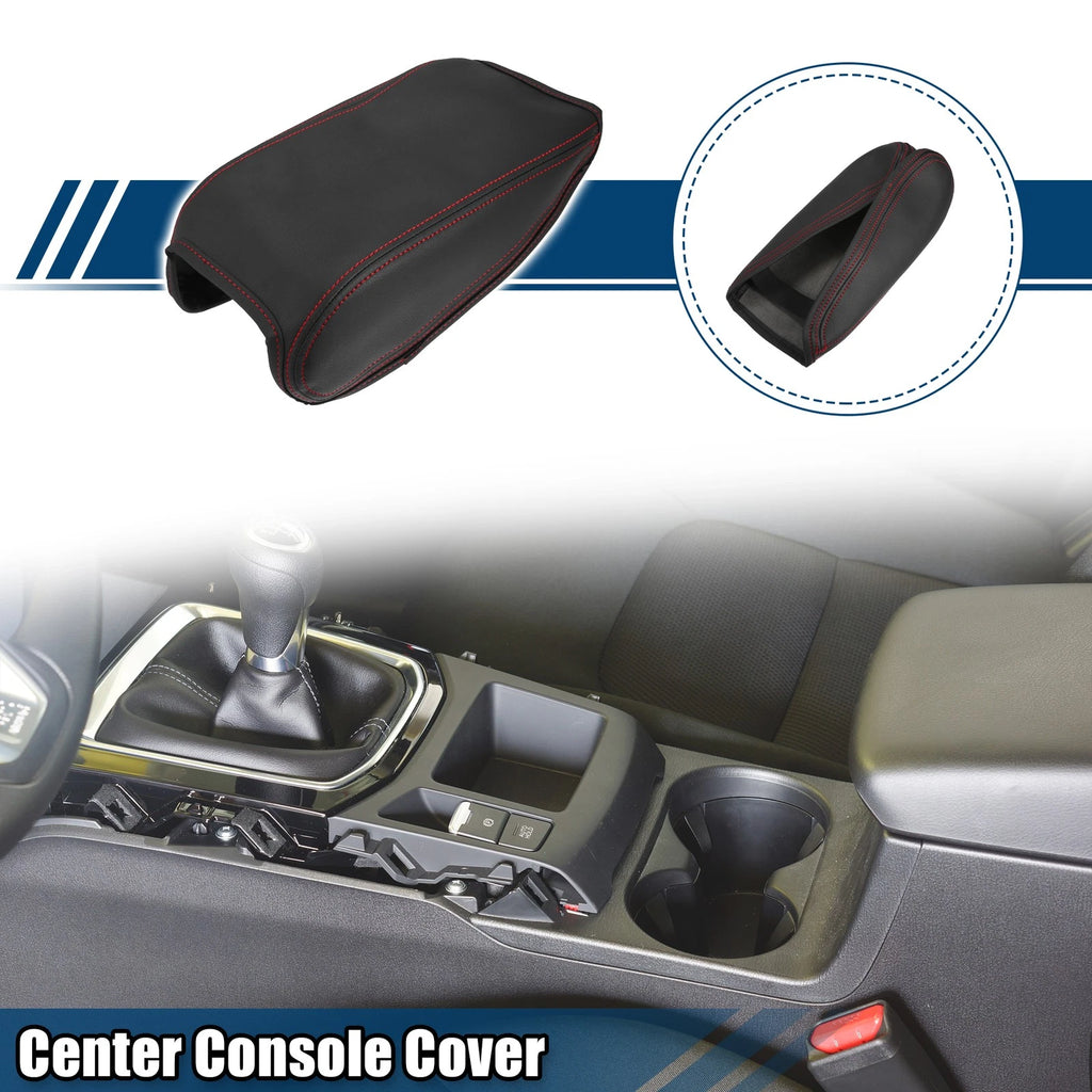 Center Console Armrest Cover for Audi Q2 (2018–2022) Faux Leather Black