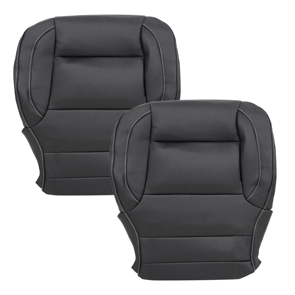 Leather Seat Cover Set for Chevy Silverado (2014–2019) - Black