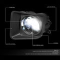LED Projector Fog Lights for Toyota Tundra (2014–2021) - Clear Lens, Switch, Bezels