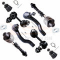 Set of 8 Front Upper Ball Joints Sway Bar Tie Rod Ends for Nissan Frontier (2005–2018)