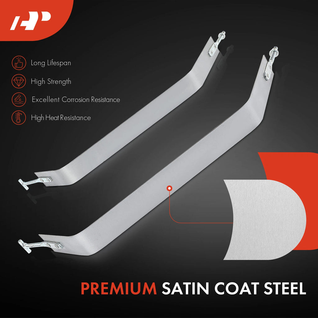 2X Steel Fuel Tank Straps for Ford E-100, E-350