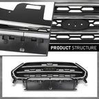 Front Bumper Upper Grille for Ford Ecosport (2018–2022) Black & Chrome
