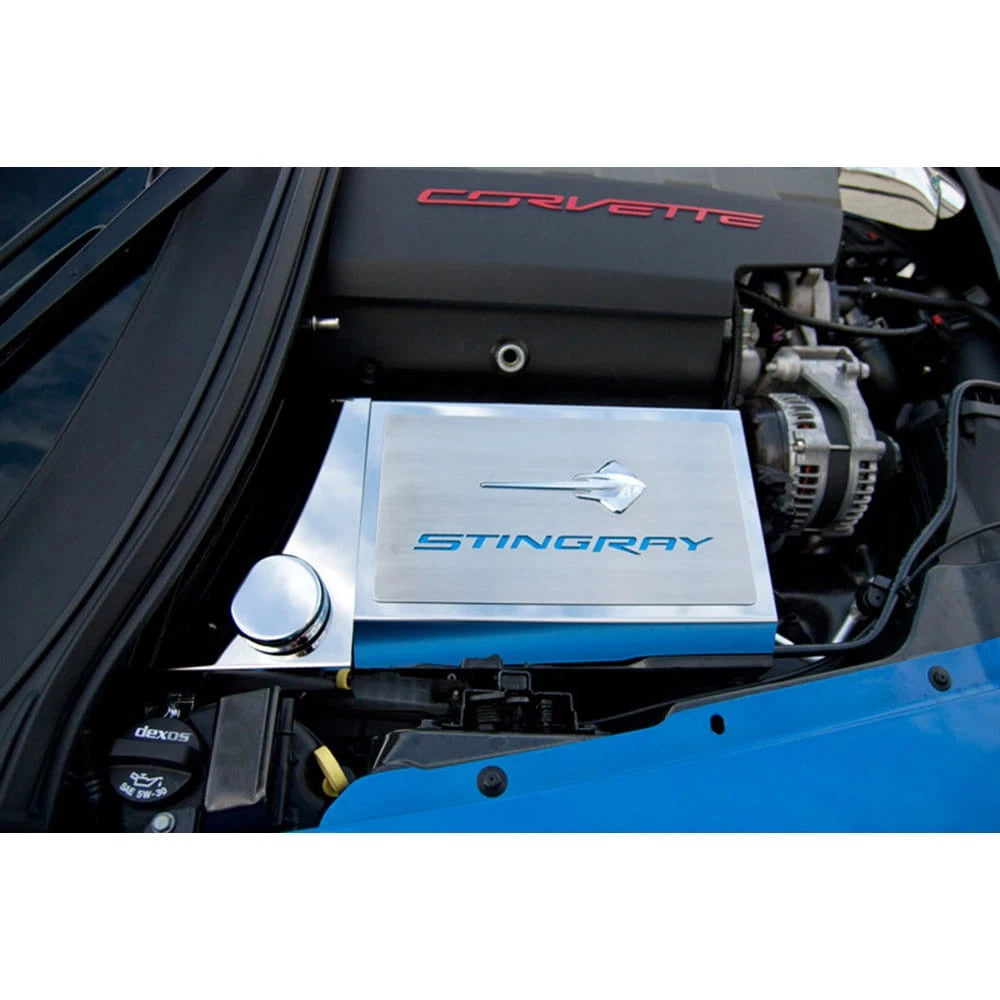 Fuse Box Cover Replacement with Blue Stingray Inlay for Chevrolet Corvette Z06 (2014–2019)