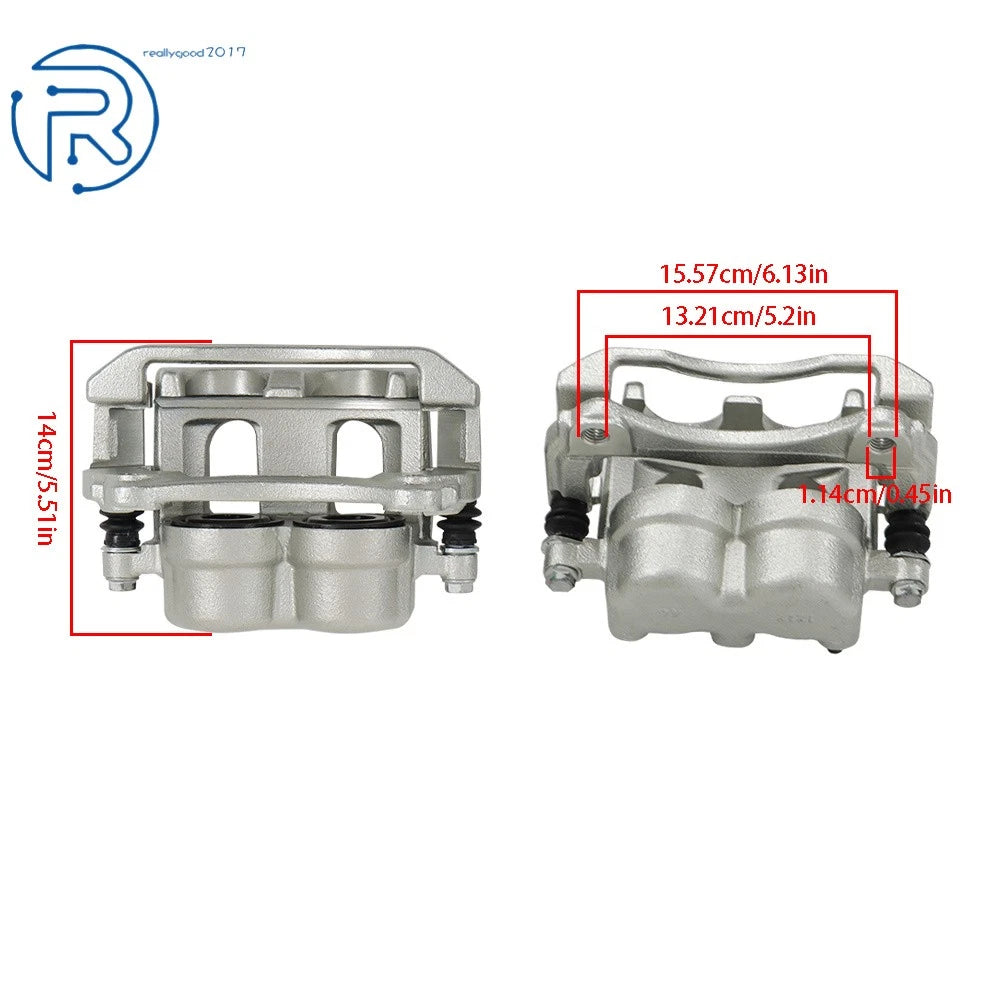2X Front LH & RH Brake Calipers w/ Bracket for Saturn Pontiac Chevrolet (2004–2007)