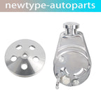 Chrome Power Steering Pump with 1 Groove Pulley for Chevy GM