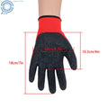 12 Pairs Crinkle Latex Work Gloves M-Size Large Rubber Coated Safety