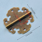 2pc Antique Bronze Hinge for Wooden Box Door Cabinet