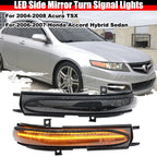 Smoke LED Side Mirror Turn Signal Light for Honda Accord Hybrid Acura TSX (2004–2008)