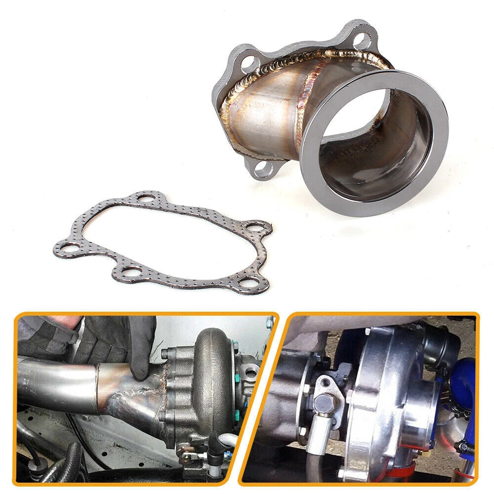 Turbo Adapter for GT25 GT28 T25 T28 5 Bolt Flange to 2.5" V Band