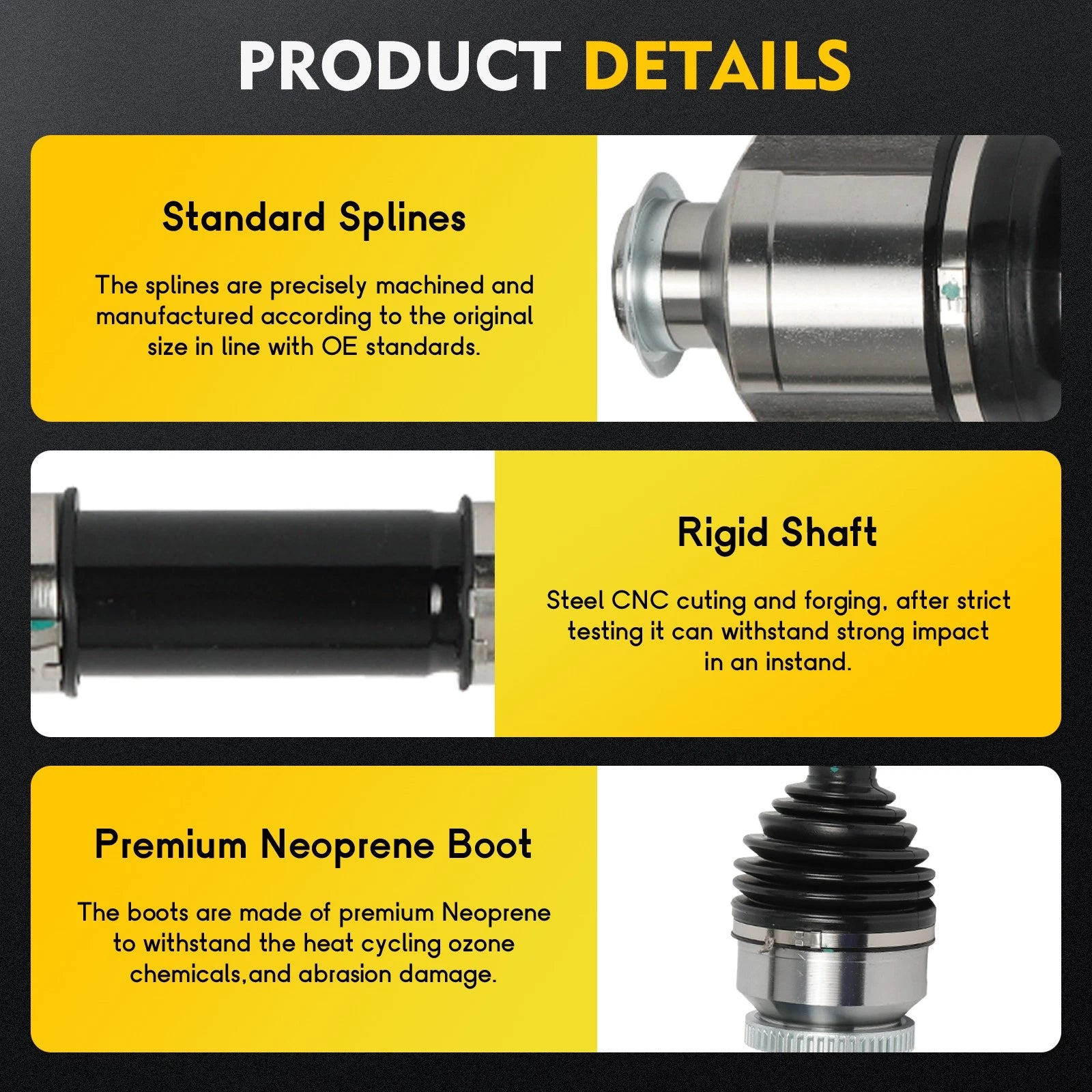 CV Axle Shaft Assembly for Kia Sedona (2015–2021) Front Passenger Side