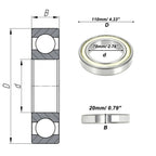 Deep Groove Ball Bearings 70x110x20mm for Scooter Skateboard (6014ZZ)
