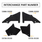 Set of 4 Splash Guards for Toyota 4Runner, Lexus GX 470 (2003–2022)