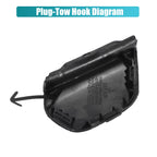 Tow Hook Cover for Toyota Prius C (2012–2015) No. 52127-52947 Black