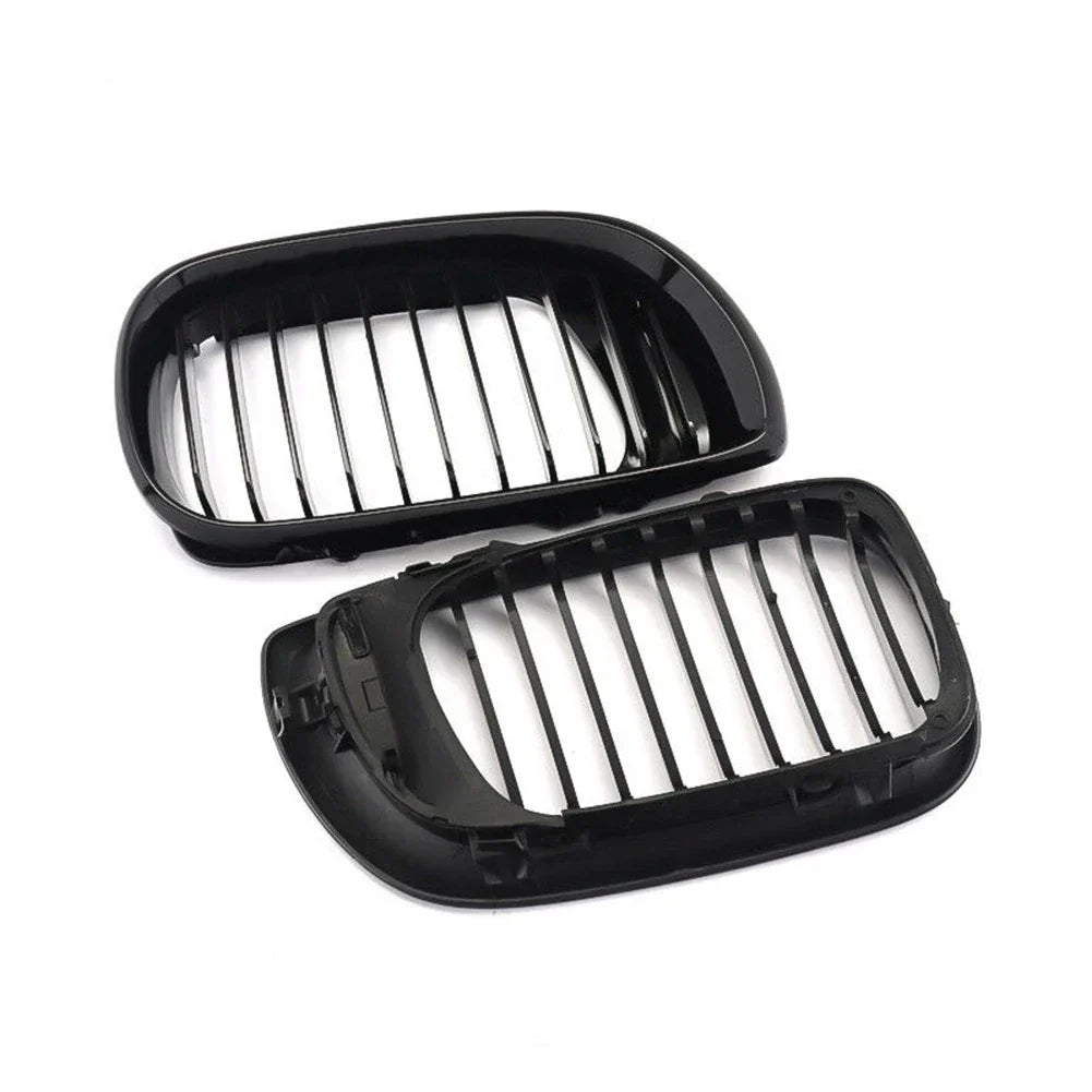 Pair Gloss Black Front Kidney Grilles Grill for BMW E46 (1998–2006)
