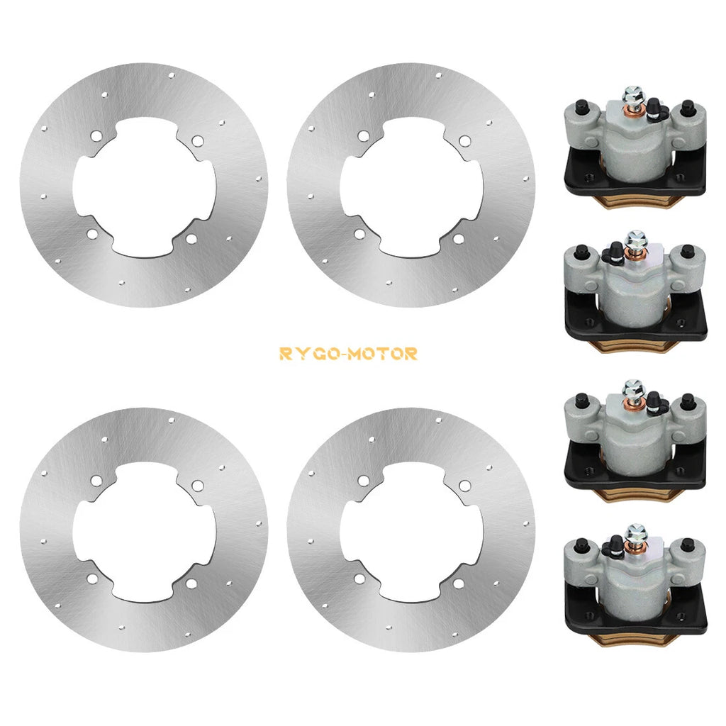 Front & Rear Brake Calipers w/ Disc Rotors for Arctic Cat Wildcat X 1000 (2013)