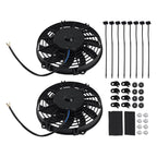 80W Electric Radiator Cooling Fan Assembly 9" for Universal Fit (12V)