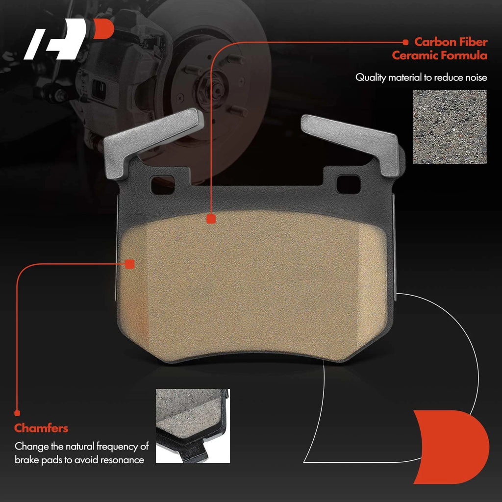 Set of 4 Rear Ceramic Brake Pads for Kia Stinger (2018–2022)