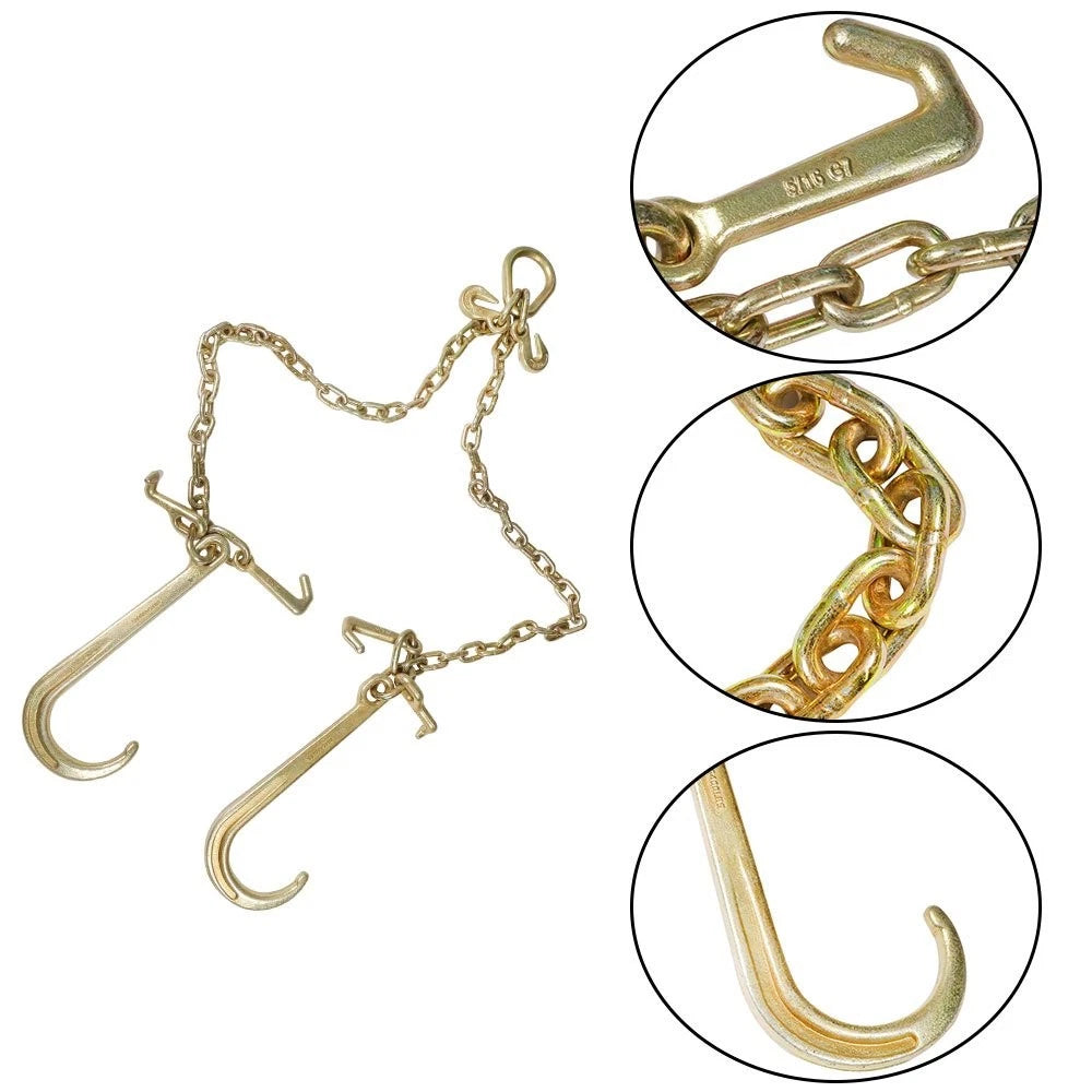 5/16" G70 V-Chain Bridle with 15" Large J Hooks for Various Models