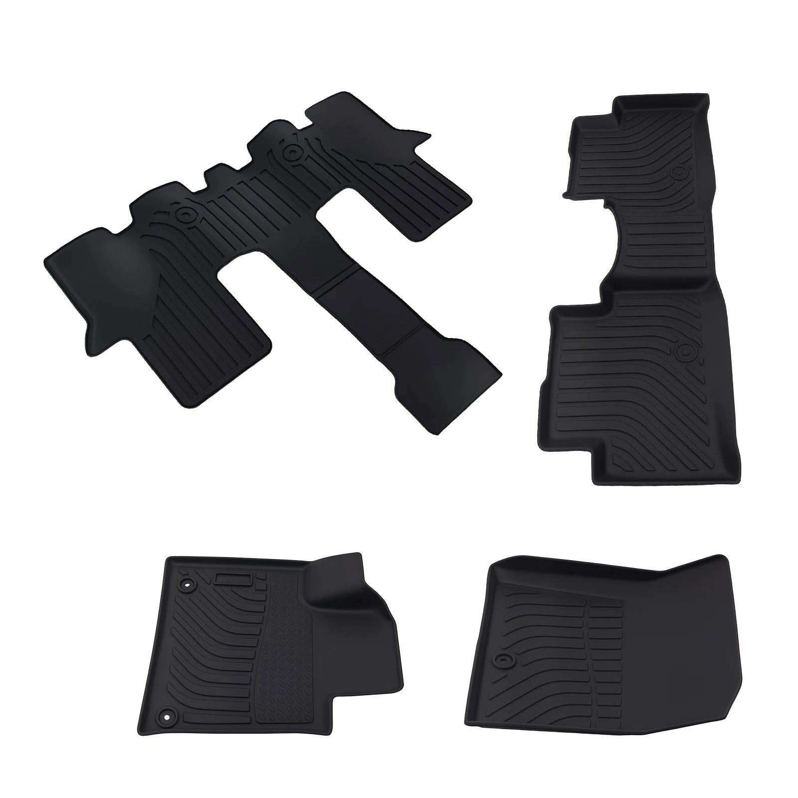 Set of 4 All Weather Floor Mats for Kia Sorento (2021–2025) Black TPE