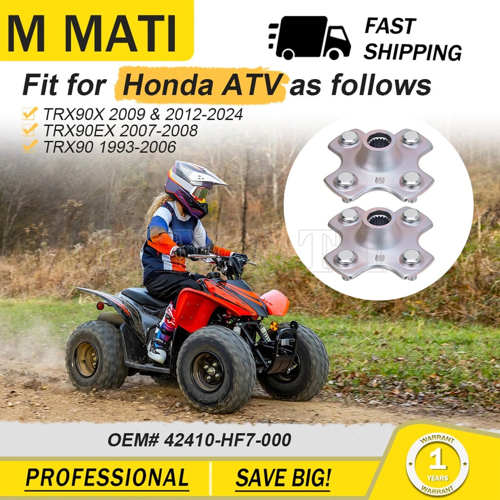 2X Rear Wheel Hubs for Honda TRX90 TRX90X TRX90EX (1993–2024) 42410-HF7-000