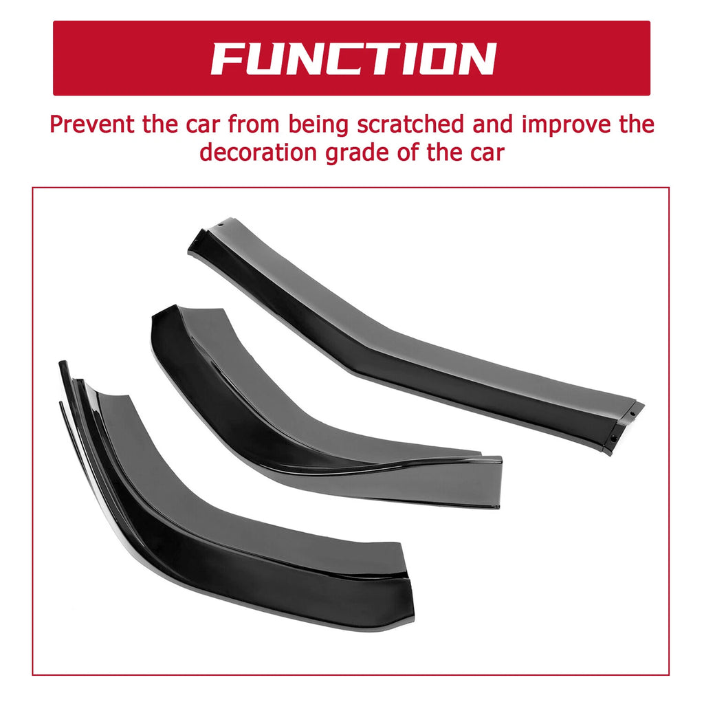Glossy Black Front Bumper Lip Spoiler Splitter for Dodge Charger SRT8 (2011–2014)
