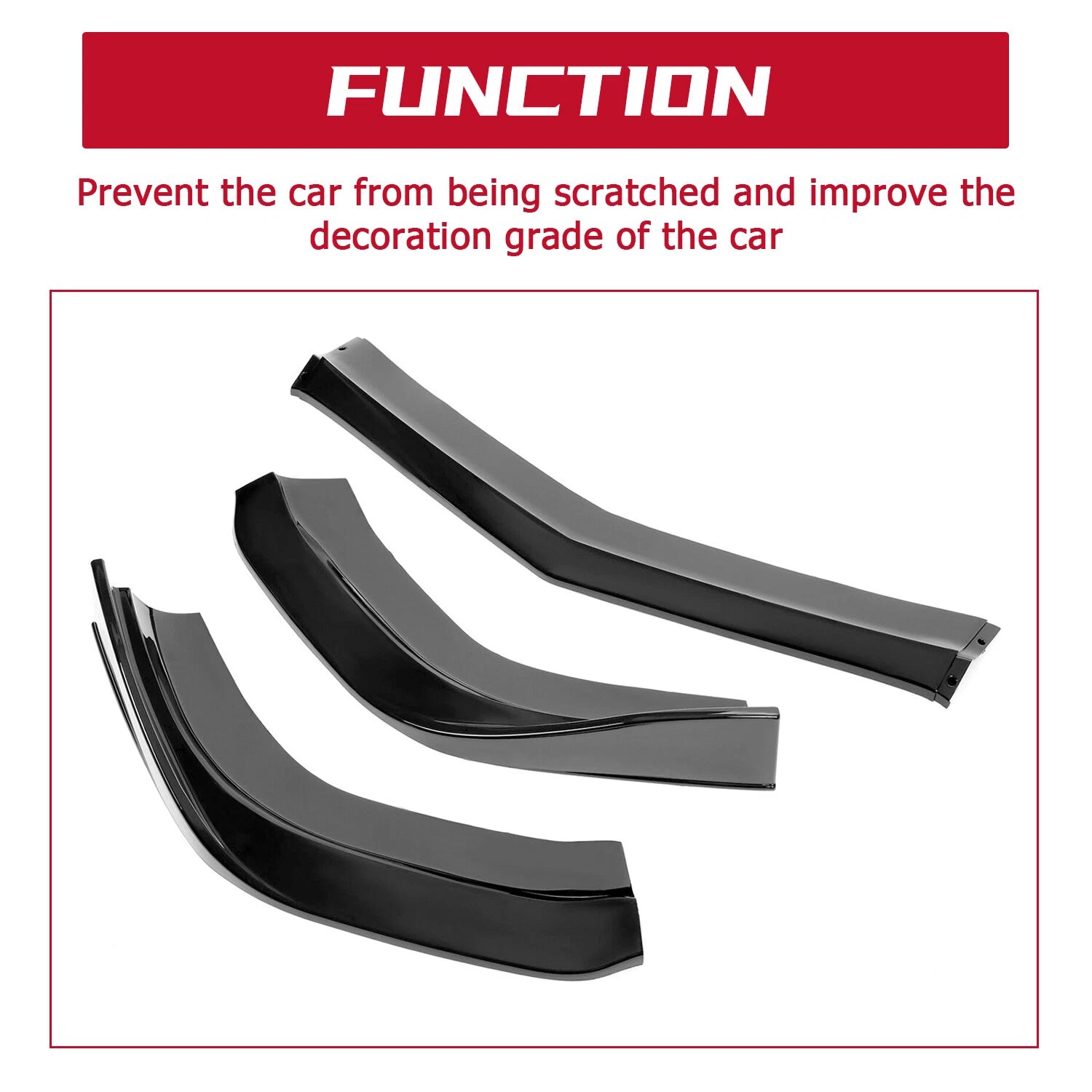 Glossy Black Front Bumper Lip Spoiler Splitter for Dodge Charger SRT8 (2011–2014)