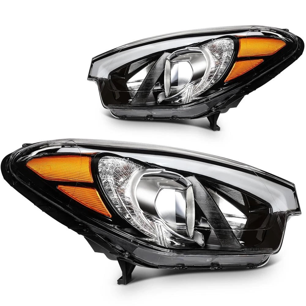 Set of 2 Headlight Assemblies for Kia Forte Sedan (2014–2016)