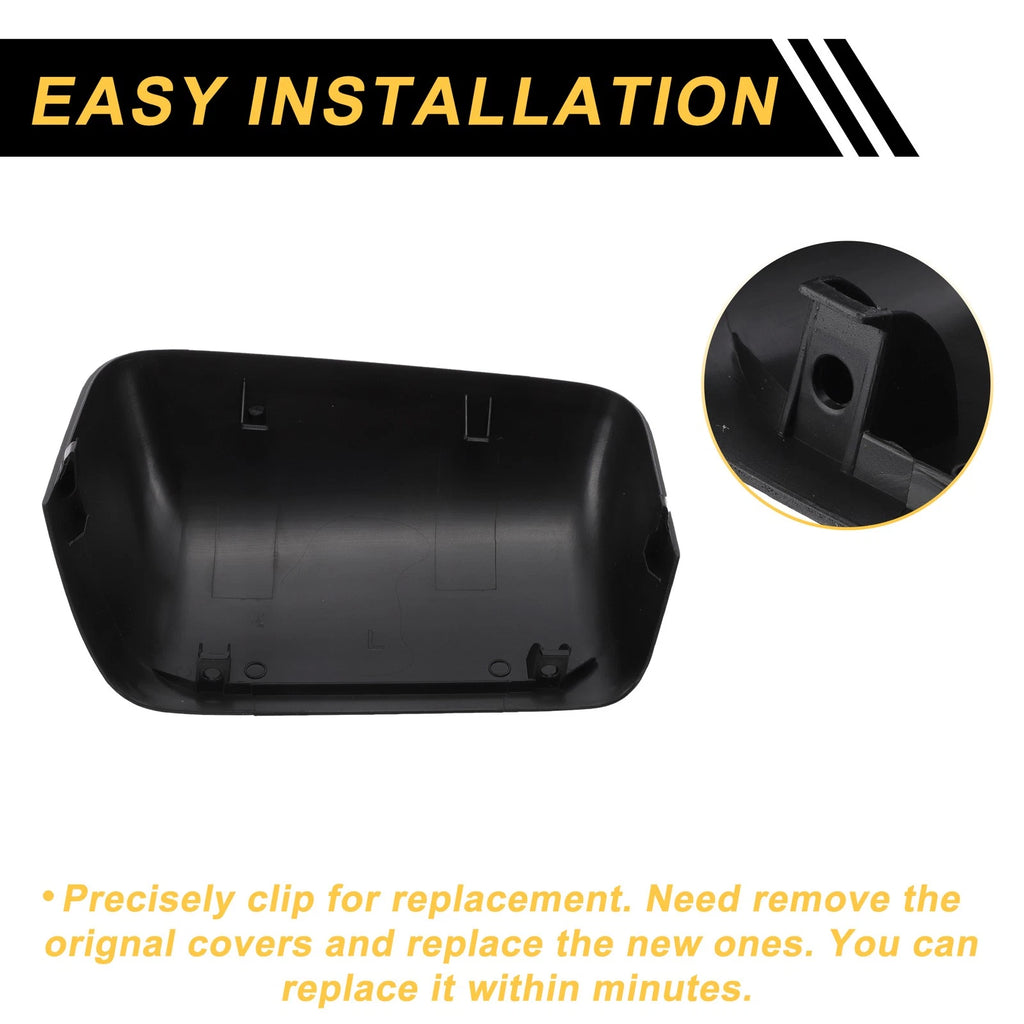 Set of 2 Rearview Mirror Cover Caps Gloss Black for Ford Excursion F150 F250 F350