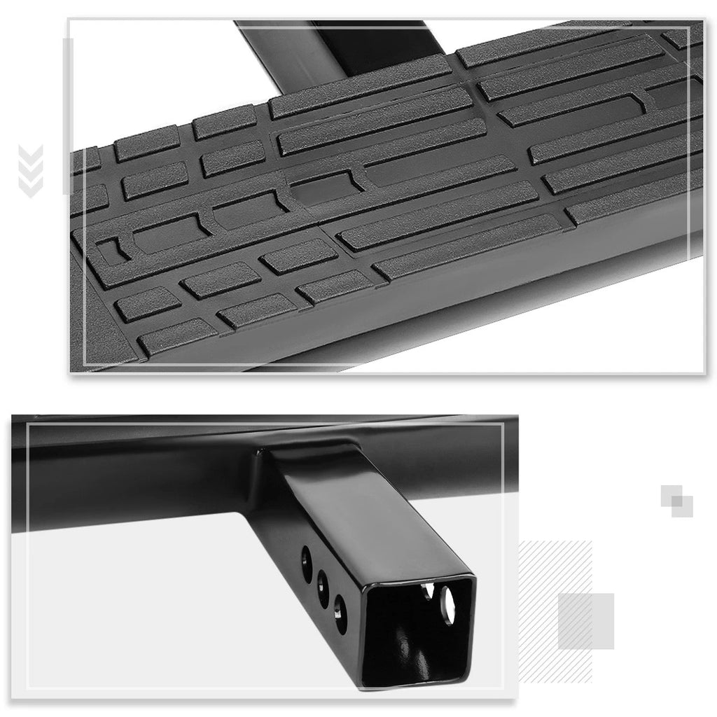 37"x 4" Oval Hitch Step Bar for Trailer Towing (Receiver, Black)
