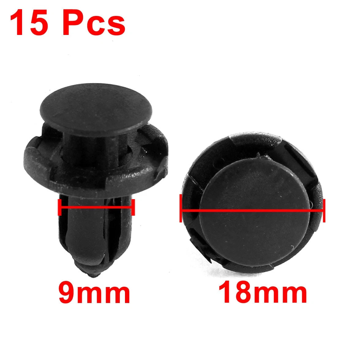 15 Pcs 9mm Hole Plastic Rivets Fastener for Honda (Fits Various Models)