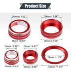 Set of 4 AC Knob Covers for Honda CR-V (2017–2021) Red